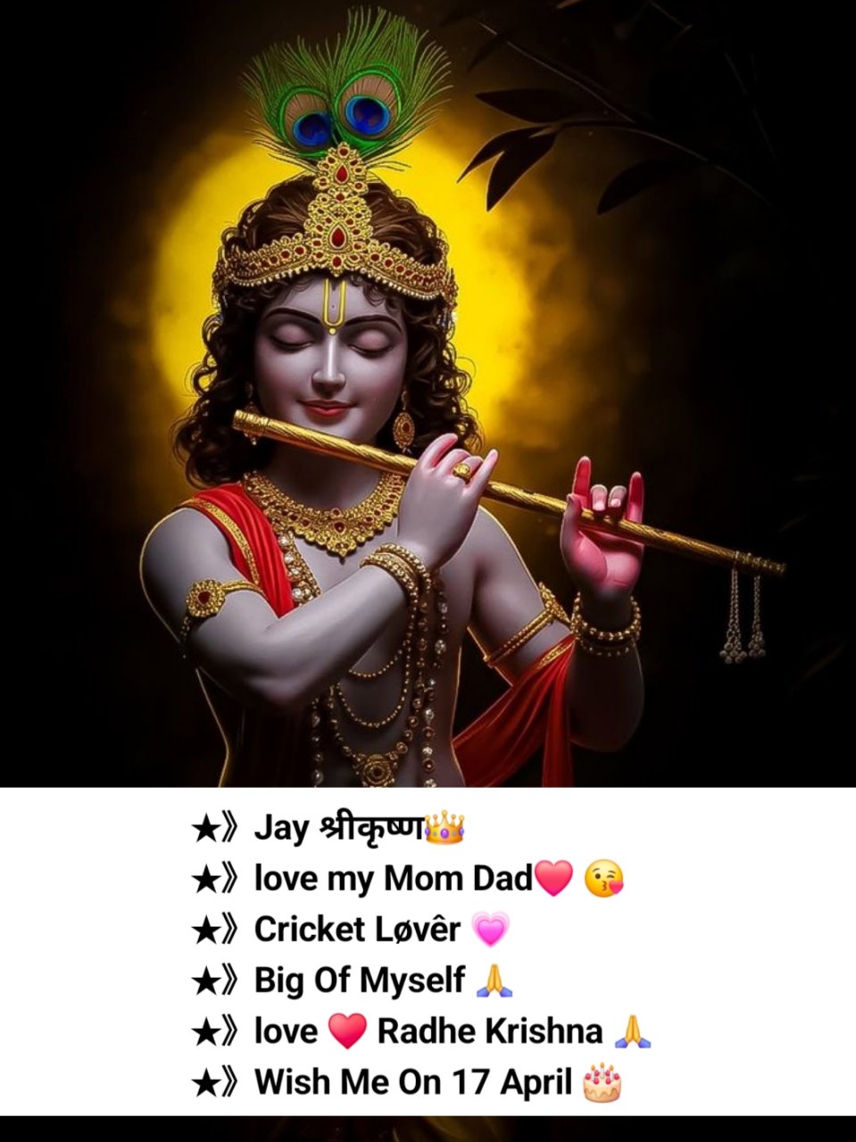 Radha Krishna Bio For Instagram | कृष्ण सदा सहायते Instagram Bio