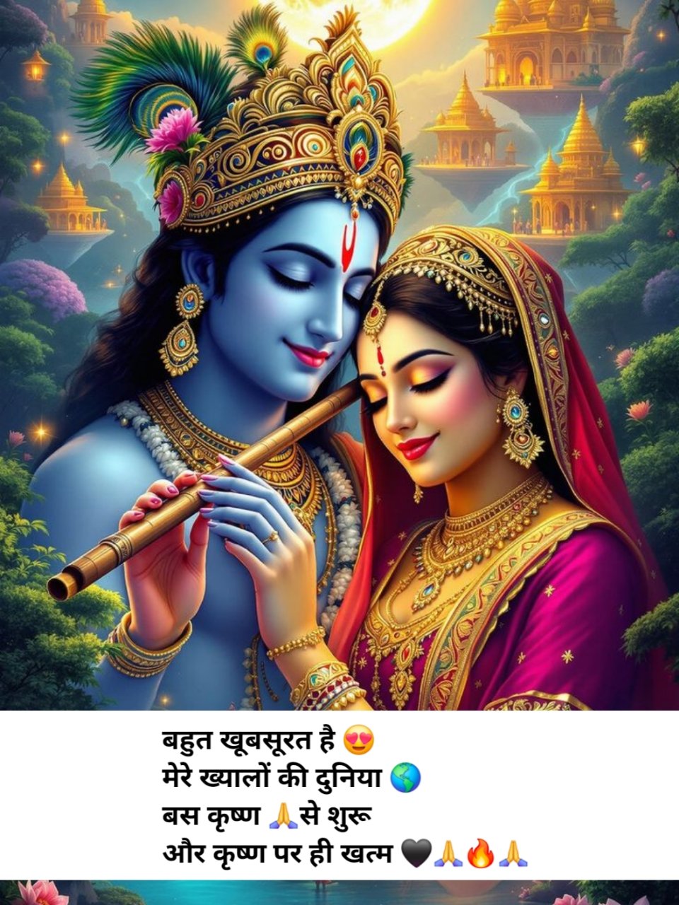 Radha Krishna Bio For Instagram | कृष्ण सदा सहायते Instagram Bio